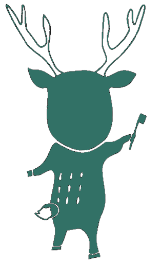 尾池鹿の後ろ向きバージョン