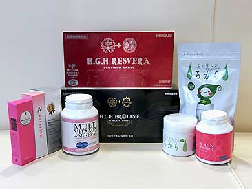 エステ・サプリ｜サプリメント各種
この他にも数十種類のサプリメントがあります。